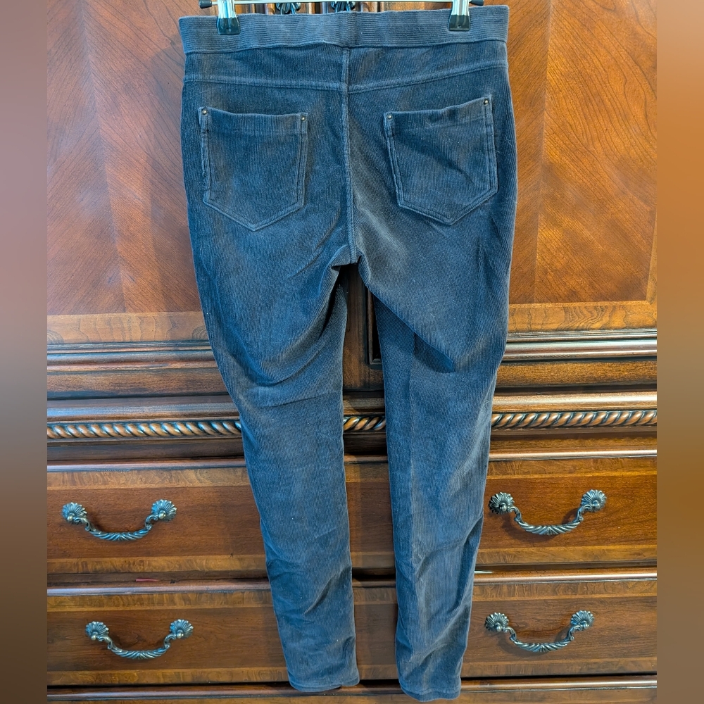 JUNE & DAISY Stretch Corduroy Pull On Pants Size Small Black